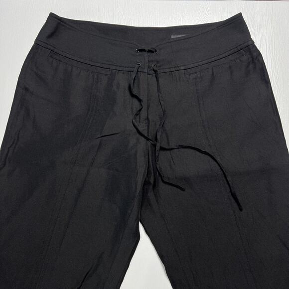 Gay Giano Silk Pants SIZE EU 40 US 28 Black Lightweight Drawstring Trouser - Picture 4 of 7